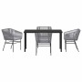 Conjunto de Comedor de Jardín con cojín 5 pcs Gris en Sillas de jardín | Comprar online en Foru.es