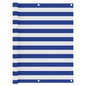Toldo para balcón tela oxford blanco y azul 120x500 cm en Sombrillas | Comprar online en Foru.es