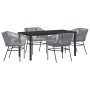 Conjunto de Comedor de Jardín 5 pcs Gris Poliratán en Sillas de jardín | Comprar online en Foru.es