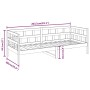 Sofá cama madera maciza de pino blanco 80x200 cm de vidaXL, Camas y somieres - Ref: Foro24-820213, Precio: 142,59 €, Descuent...