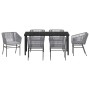 Conjunto de Comedor de Jardín con cojín 7 pcs Gris en Sillas de jardín | Comprar online en Foru.es