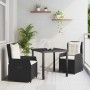 Conjunto de Comedor de Jardín 3 pcs Negro ratán sintético en Sillas de jardín | Comprar online en Foru.es