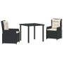 Conjunto de Comedor de Jardín 3 pcs Negro ratán sintético en Sillas de jardín | Comprar online en Foru.es