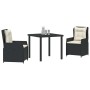 Conjunto de Comedor de Jardín 3 pcs Negro ratán sintético en Sillas de jardín | Comprar online en Foru.es