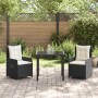 Conjunto de Comedor de Jardín 3 pcs Negro ratán sintético en Sillas de jardín | Comprar online en Foru.es