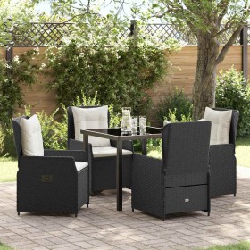 Conjunto de Comedor de Jardín 5 pcs Negro ratán sintético en Sillas de jardín | Comprar online en Foru.es