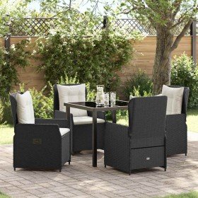 Conjunto de Comedor de Jardín 5 pcs Negro ratán sintético en Sillas de jardín | Comprar online en Foru.es