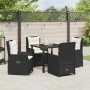 Conjunto de Comedor de Jardín 5 pcs Negro ratán sintético en Sillas de jardín | Comprar online en Foru.es