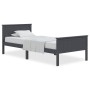 Estructura de cama madera maciza de pino gris 100x200 cm de vidaXL, Camas y somieres - Ref: Foro24-322203, Precio: 85,60 €, D...