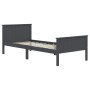 Estructura de cama madera maciza de pino gris 100x200 cm de vidaXL, Camas y somieres - Ref: Foro24-322203, Precio: 85,60 €, D...