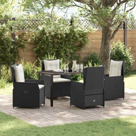 Conjunto de Comedor de Jardín 5 pcs Negro ratán sintético en Sillas de jardín | Comprar online en Foru.es