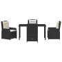 Conjunto de Comedor de Jardín 5 pcs Negro ratán sintético en Sillas de jardín | Comprar online en Foru.es