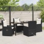 Conjunto de Comedor de Jardín 5 pcs Negro ratán sintético en Sillas de jardín | Comprar online en Foru.es