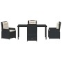 Conjunto de Comedor de Jardín 5 pcs Negro ratán sintético en Sillas de jardín | Comprar online en Foru.es