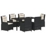 Conjunto de Comedor de Jardín 7 pcs Negro ratán sintético en Sillas de jardín | Comprar online en Foru.es