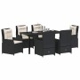 Conjunto de Comedor de Jardín 7 pcs Negro ratán sintético en Sillas de jardín | Comprar online en Foru.es
