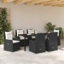 Conjunto de Comedor de Jardín 7 pcs Negro ratán sintético en Sillas de jardín | Comprar online en Foru.es