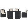 Conjunto de Comedor de Jardín 7 pcs Negro ratán sintético en Sillas de jardín | Comprar online en Foru.es