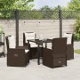 Conjunto de Comedor de Jardín 5 pcs Marrón ratán sintético en Sillas de jardín | Comprar online en Foru.es