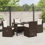 Conjunto de Comedor de Jardín 5 pcs Marrón ratán sintético en Sillas de jardín | Comprar online en Foru.es