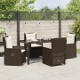 Conjunto de Comedor de Jardín 5 pcs Marrón ratán sintético en Sillas de jardín | Comprar online en Foru.es