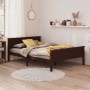 Estructura de cama madera maciza pino marrón oscuro 120x200 cm de vidaXL, Camas y somieres - Ref: Foro24-322197, Precio: 149,...