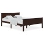 Estructura de cama madera maciza pino marrón oscuro 120x200 cm de vidaXL, Camas y somieres - Ref: Foro24-322197, Precio: 149,...