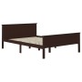 Estructura de cama madera maciza pino marrón oscuro 120x200 cm de vidaXL, Camas y somieres - Ref: Foro24-322197, Precio: 149,...