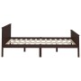 Estructura de cama madera maciza pino marrón oscuro 120x200 cm de vidaXL, Camas y somieres - Ref: Foro24-322197, Precio: 149,...