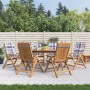 Sillas de jardín reclinables y cojines 6 uds madera maciza teca de vidaXL, Sillas de jardín - Ref: Foro24-3196507, Precio: 1,...