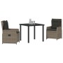 Conjunto de Comedor de Jardín 3 pcs Gris ratán sintético en Sillas de jardín | Comprar online en Foru.es