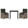 Conjunto de Comedor de Jardín 3 pcs Gris ratán sintético en Sillas de jardín | Comprar online en Foru.es