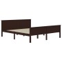 Estructura de cama madera maciza pino marrón oscuro 200x200 cm de vidaXL, Camas y somieres - Ref: Foro24-322201, Precio: 112,...