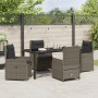Conjunto de Comedor de Jardín 5 pcs Gris ratán sintético en Sillas de jardín | Comprar online en Foru.es