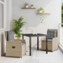 Conjunto de Comedor de Jardín 3 pcs Beige y Gris Claro en Sillas de jardín | Comprar online en Foru.es