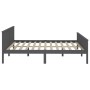 Estructura de cama madera maciza de pino gris 200x200 cm de vidaXL, Camas y somieres - Ref: Foro24-322208, Precio: 161,91 €, ...
