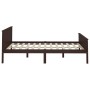 Estructura de cama madera maciza pino marrón oscuro 160x200 cm de vidaXL, Camas y somieres - Ref: Foro24-322199, Precio: 139,...