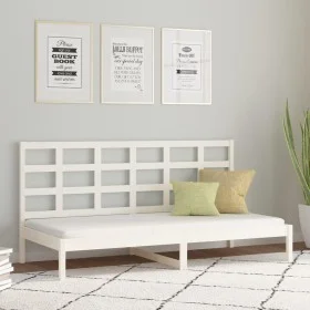 Solid white pine wood sofa bed 90x200 cm by vidaXL, Beds and slatted bases - Ref: Foro24-3107906, Price: 132,00 €, Discount: %