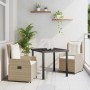 Conjunto de Comedor de Jardín 3 pcs Beige ratán sintético en Sillas de jardín | Comprar online en Foru.es