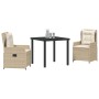 Conjunto de Comedor de Jardín 3 pcs Beige ratán sintético en Sillas de jardín | Comprar online en Foru.es