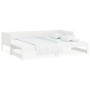 Sofá cama extraíble madera maciza de pino blanco 2x(80x200) cm de vidaXL, Camas y somieres - Ref: Foro24-820258, Precio: 210,...