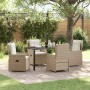 Conjunto de Comedor de Jardín 5 pcs Beige ratán sintético en Sillas de jardín | Comprar online en Foru.es