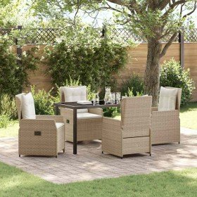 Conjunto de Comedor de Jardín 5 pcs Beige ratán sintético en Sillas de jardín | Comprar online en Foru.es