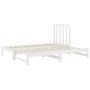 Sofá cama extraíble madera maciza de pino blanco 2x(90x200) cm de vidaXL, Camas y somieres - Ref: Foro24-3108318, Precio: 151...