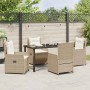 Conjunto de Comedor de Jardín 5 pcs Beige ratán sintético en Sillas de jardín | Comprar online en Foru.es