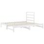 Sofá cama extraíble madera maciza de pino blanco 2x(90x200) cm de vidaXL, Camas y somieres - Ref: Foro24-3108303, Precio: 147...