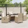 Conjunto de Comedor de Jardín 5 pcs Beige ratán sintético en Sillas de jardín | Comprar online en Foru.es