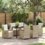Conjunto de Comedor de Jardín 7 pcs Beige y Gris Claro en Sillas de jardín | Comprar online en Foru.es