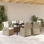 Conjunto de Comedor de Jardín 7 pcs Beige y Gris Claro en Sillas de jardín | Comprar online en Foru.es