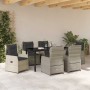 Conjunto de Comedor de Jardín 7 pcs Gris Claro ratán sintético en Sillas de jardín | Comprar online en Foru.es